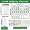 gisgfim Blank Mahjong Tiles Set Include 28 Pcs Blank Mahjong