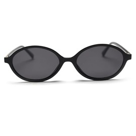 LIGOES Small Oval Sunglasses Polarised TR90 Sunglasses Retro Vintage Retro Korean Style Selfies In Glasses Shadow, black