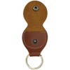 CALFOVERA Genuine Leather Guitar Pick Holder Keychain Brown Waterproof Scratchproof