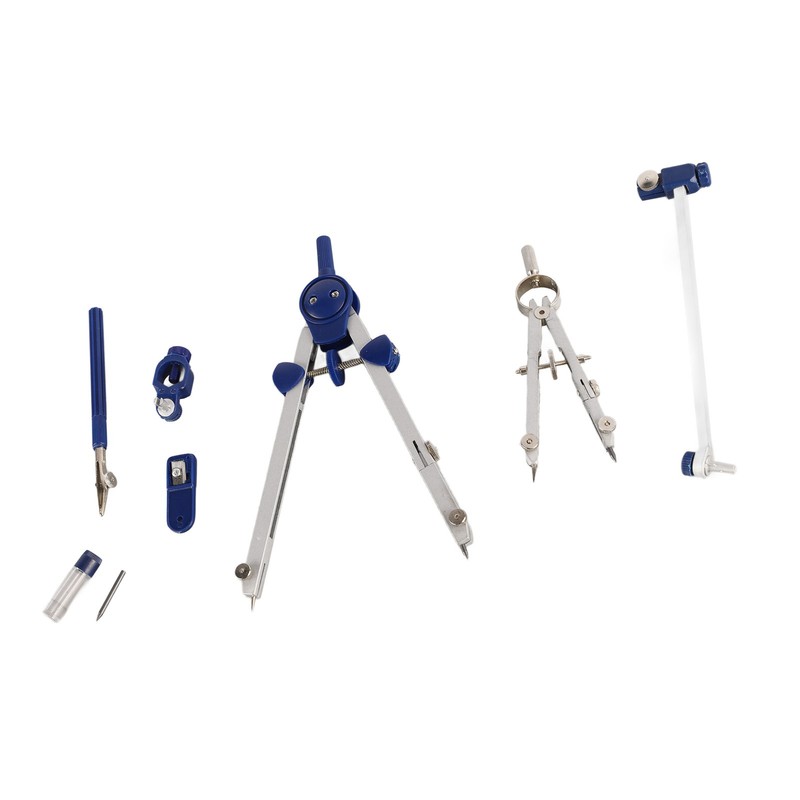 Compass Geometry Set Extensible Zinc Alloy Shatterproof Box Packed Durable
