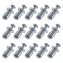 Molain 15 Pack Hollow Metal Cavity Fixing Hollow Door Anchor, M4 Nuts for 0-5mm Door Extra Short Hollow Wall Anchors Aluminium cladding Sheet Steel, Iron Sheet