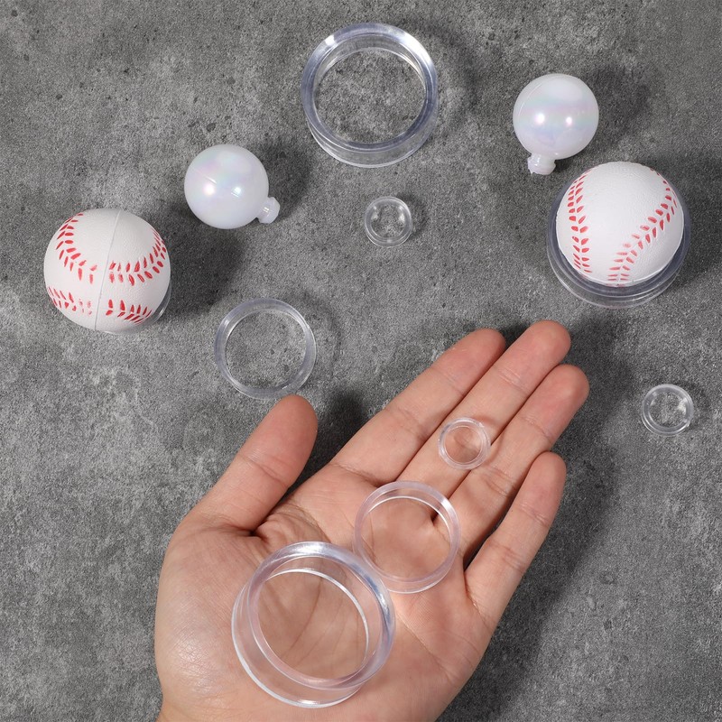 ElevateTech 15 Pcs Clear Sphere Display Stand, Plastic Sphere Stands