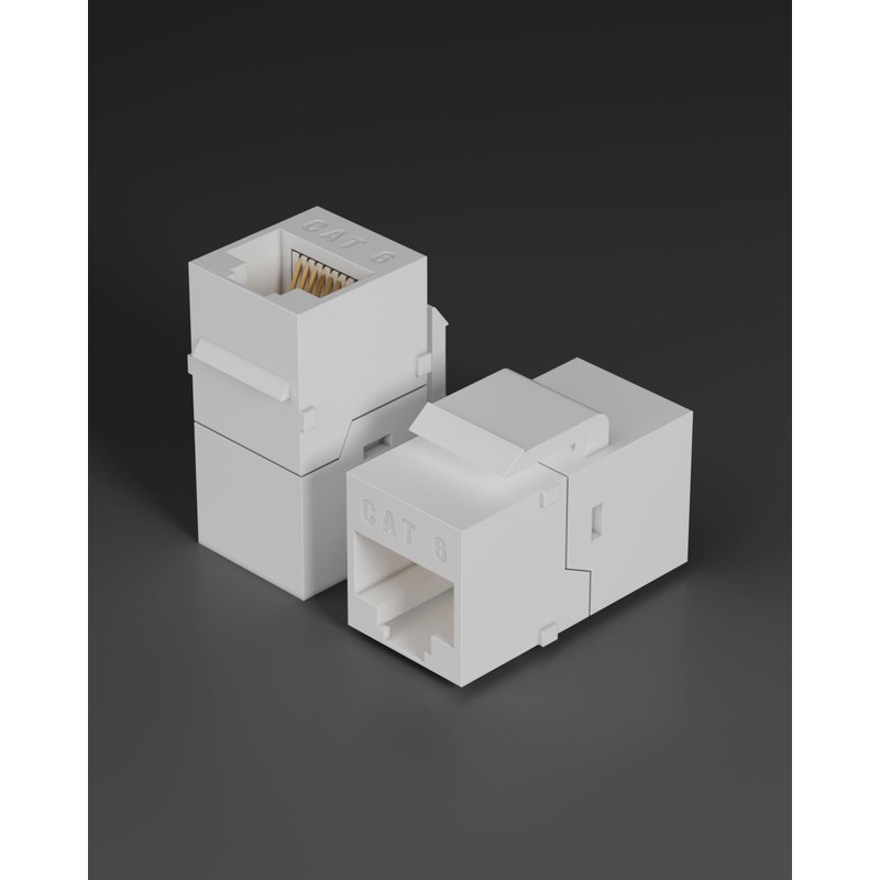 VANDESAIL RJ45 Cat6 Keystone Coupler, 40-Pack Cat 6 Keystone Jack