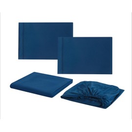 Luxury Queen Size Bedsheet Set – 4-Piece Solid Dyed Bedding – Ultra Soft 100% Polyester Sheets – Home & Hotel Bedding for Women, Men, Kids - – Wrinkle-Resistant, Fade-Proof - Multicolors (Cyan)