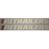 PJ Trailers Decals 36” replacement stickers (Set of 2) White