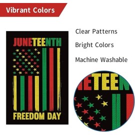 N/A Juneteenth Black African American Freedom Flag Garden Decoration Flag, 12x18Inch