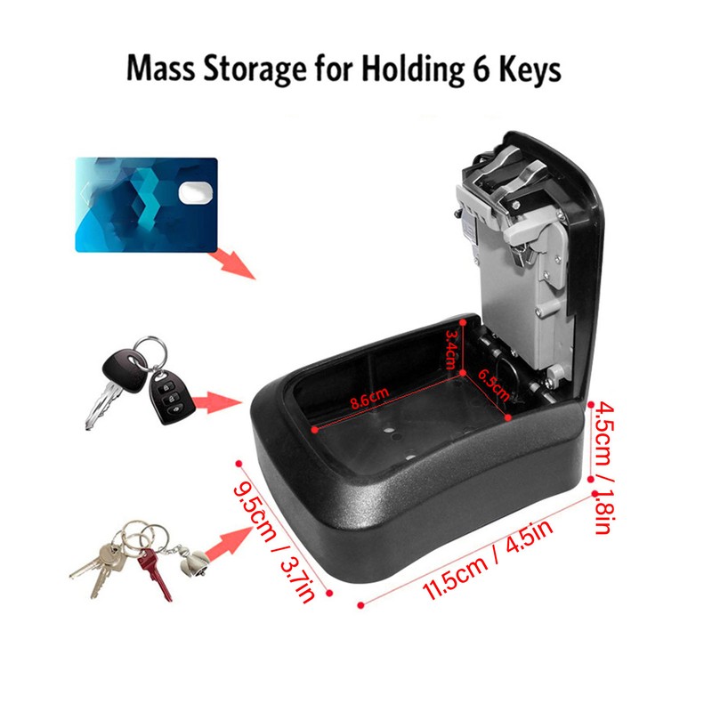 Key Lock Box Sturdy Waterproof Rust Resistant Large Capacity Wall