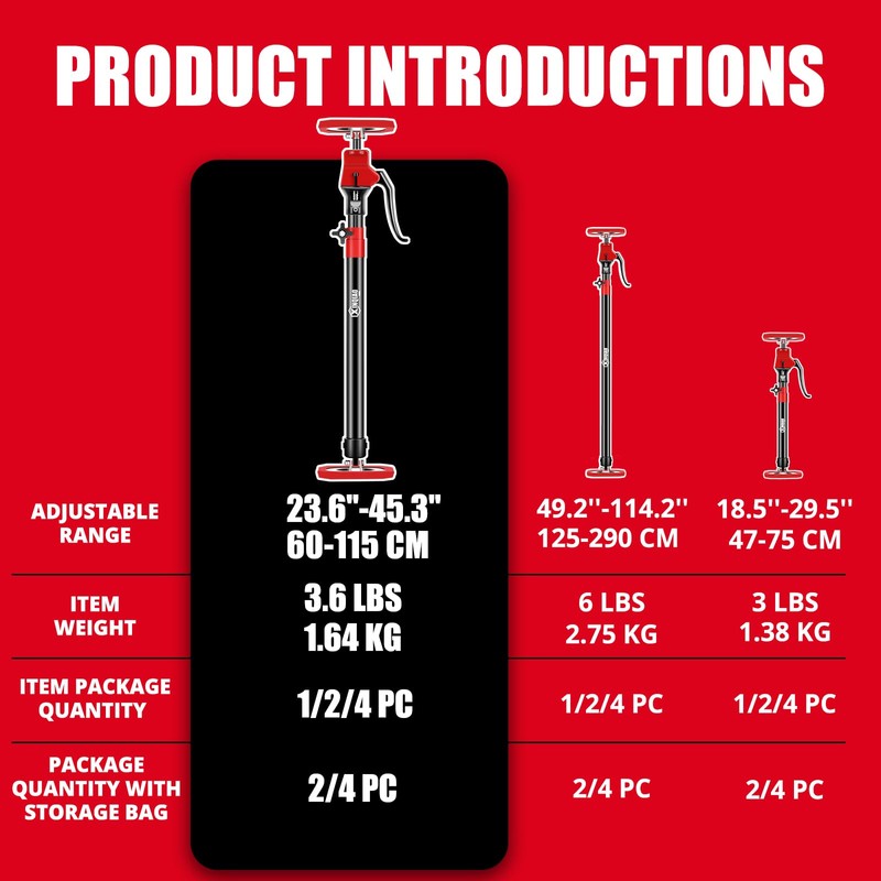 XINQIAO Cabinet Jacks for Installing Cabinets, Heavy Duty Third Hand