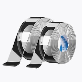 JMYBGC Extra Wide Nano Double Sided Tape - Removable Washable Adhesive for Walls, Home, Tiles, Glass, Mirror - No Residue Heavy Duty Sticky Tape (3 Roll) (0.8 in + 1.2 in)