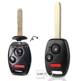 Cutting NOT Required -3B Key Fob Keyless Entry Remote Shell Case & Pad fits Honda Accord/Civic/CR-V/Fit/Odyssey/Pilot/Ridgeline/CR-Z