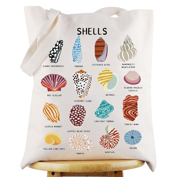 WZMPA Shells Lover Tote Bag Seashell Collectors Gift Beach Vacation