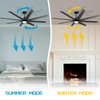 wurzee 72 inch Ceiling Fans, 3CCT LED Reversible DC Motor,