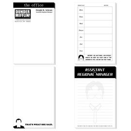4PCS The Office Merchandise Notes, The Office Merch Notebooks Set, The Office Quote Notepad, Funny Novelty The Office Gifts for Coworkers, Students, Friends or The Office TV Show Fans