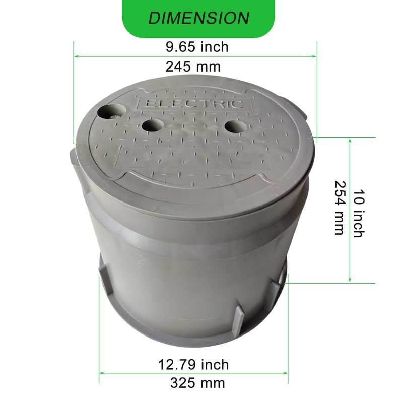 (Dia 10" * 1 Pack) Yariwiz 10 inch Underground Electrical