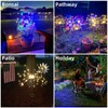 YOTOZU 4 PCS Solar Firework Light, Outdoor Solar Garden Decorative