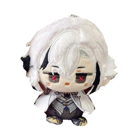 KILA MILA Gane Arlecchino Sigewinne Yae Miko Cute 12cm Plush Bag Pendant Keychain Gifts (Arlecchino)
