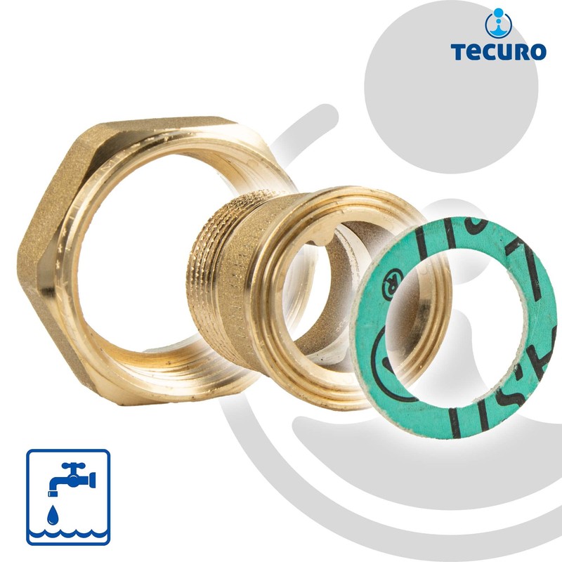 tecuro Screw connection 3/4 inch union nut x 1/2 inch