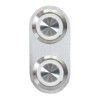 AutoLöc Power Accessories Oval Billet Aluminum 12V Momentary Push Button