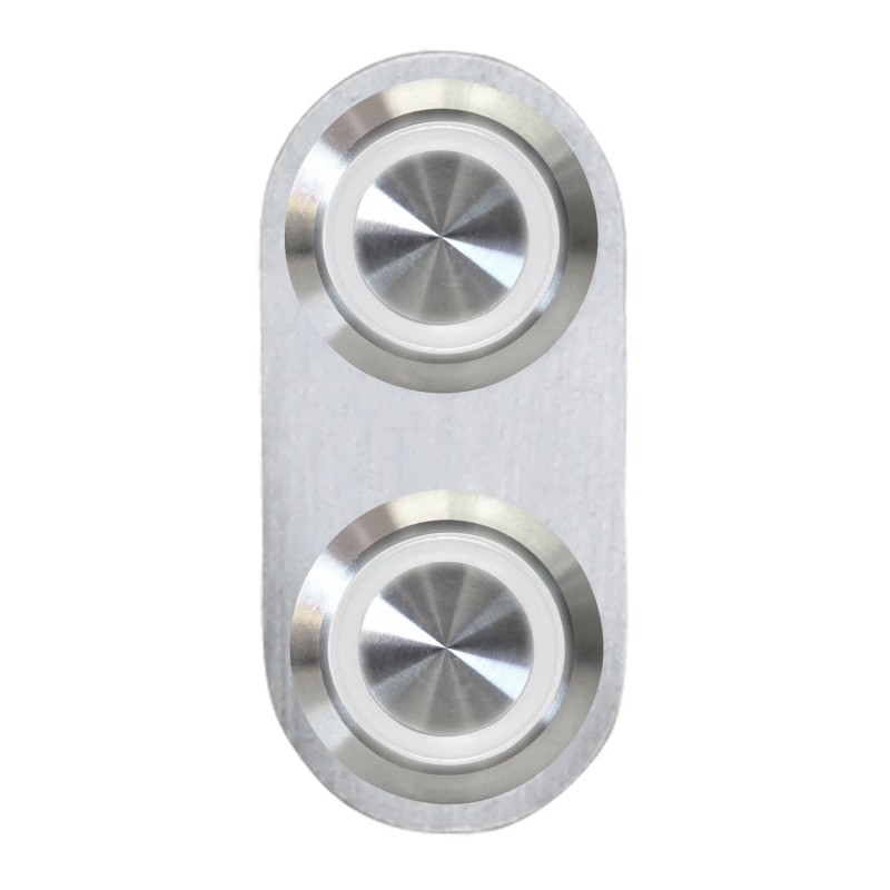 AutoLöc Power Accessories Oval Billet Aluminum 12V Momentary Push Button
