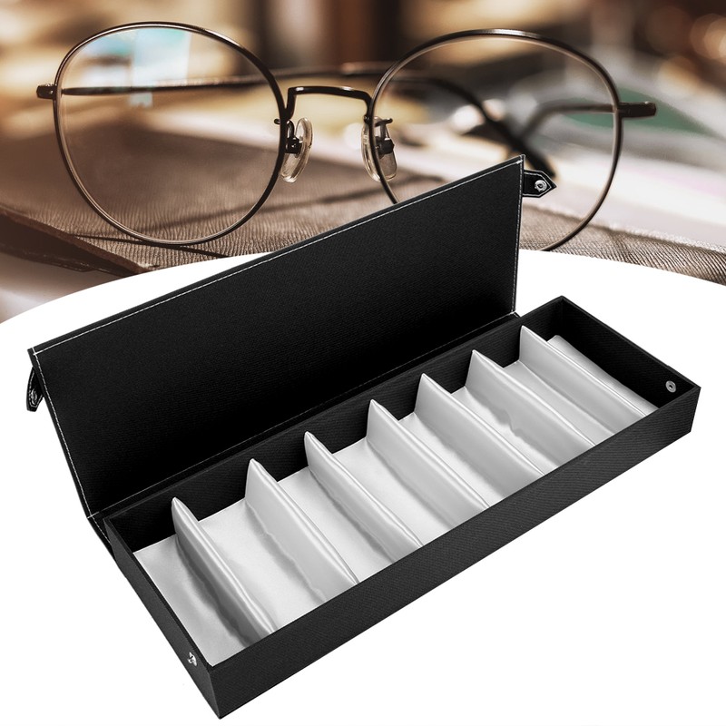 8 Grids Portable Glasses Display Case Travel Sunglasses Storage Case