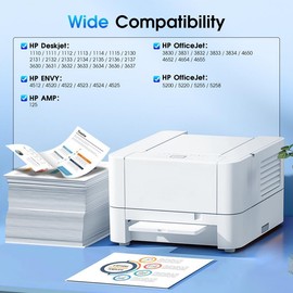 ZEBRANAL 63XL Black Ink Cartridge Replacement for HP Ink 63 for HP 63XL Black Ink Cartridge Envy 4520 OfficeJet 4650 3830 5255 5222 5200 DeskJet 3630(63 XL Black Ink Cartridges, 2 Pack)