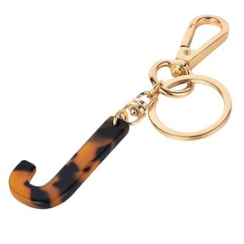 Junyuerly Letter Keychains for Women Initial Pendant KeyRing Cute Key chains Assecories for Girls (J)