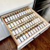 MIUKAA Clear Acrylic Spice Drawer Organizer, 4 Tier- 2 Set