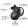 Primula Half Moon Teapot with Removable Infuser, Glass Tea Maker