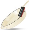 Hamilton Beach Enameled Cast Iron Fry Pan 12-Inch Cream, Cream