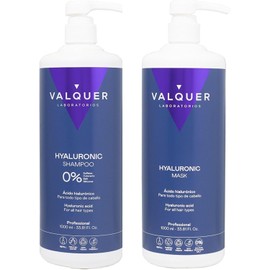 VALQUER Pack Shampoo y Mascarilla Ácido Hialurónico 1 L + 975 ml