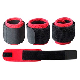 Wrist Brace with Adjustable Strap for Support and Stabilisation during Sports and Fitness Black/Red (Pack of 1)