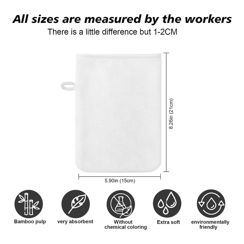 PHOGARY Pack of 10 Terry Towelling Microfibre Wash Cloths 15