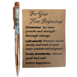 Jvuessieye Pen New Beginning Congratulations Moving Going Away Farewell Gifts For Coworkers Women Friends (Rose Gold)