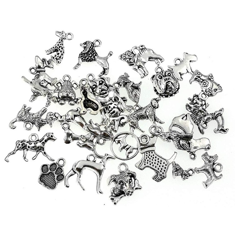 Kinteshun Assorted Dogs Pet Charm Pendant for DIY Jewelry Making