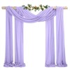 Wedding Arch Draping Fabric,8 Panels 28" x20ft Lavender Purple Wedding