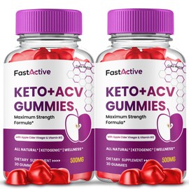 Fast Active ACV Gummies, FastActive + ACV Gummies, Advanced Formula Supplement for Men and Women, 2 Month Supply (2 Pack)