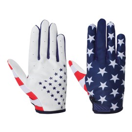 NICEYST American Flag Cycling Gloves Breathable Motorcycle Biking Climbing Off-Road Full Finger Gloves for Men Women