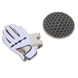VGEBY Golf Clip Marker, Golf Hat Cap Clip with Magnetic Ball Marker Golf Ball Marker (Black + White)