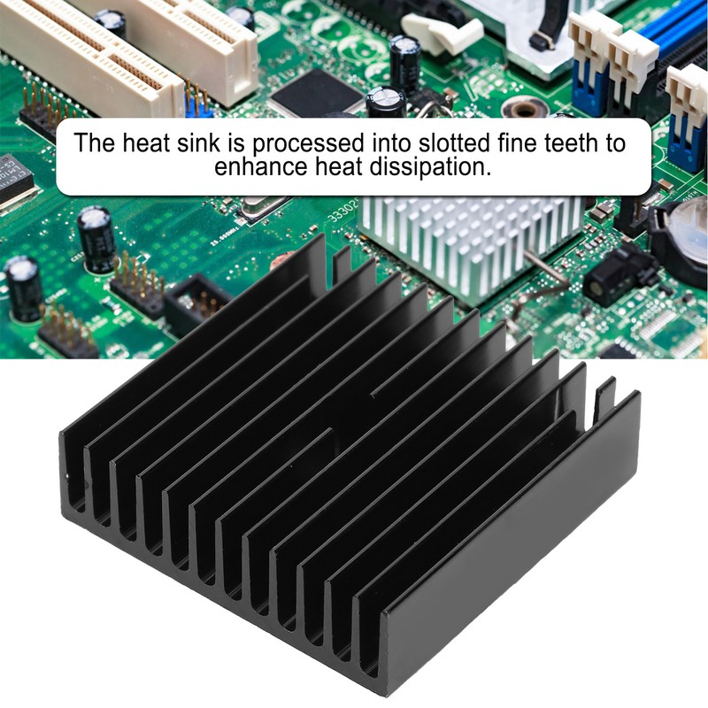 10pcs 40x11x40mm Black Heat Sink Radiator Aluminum Cooling Fin 3