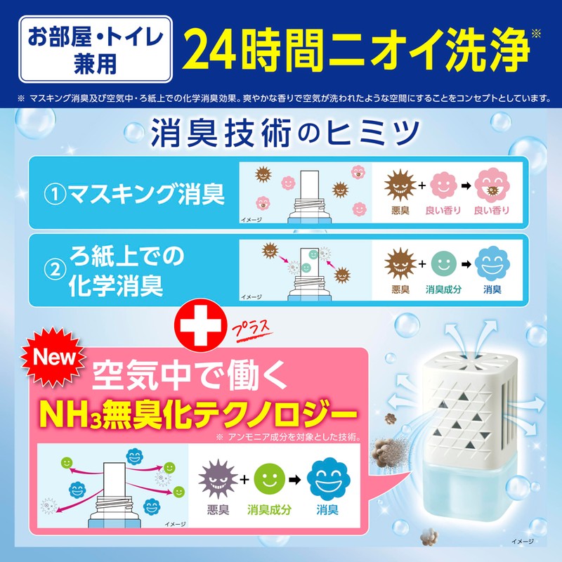 Shoshumoto Airbreeze Splash Soap, For Rooms and Toilets, Odorless, 2.0