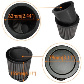 YONQIFON Air Filter Adapter Kit Upgrade for Predator 212cc 196cc,Co-leman CT200U CT200U-EX BT200X KT196 6.5Hp Engine Mini Bike Go Kart GX160 GX200 Performance Parts