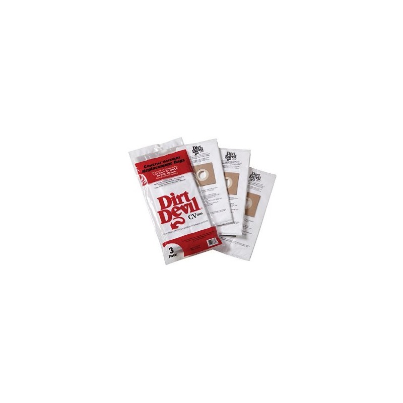 Dirt Devil Central Vacuum Cleaner 3PK Paper Bags # 9597