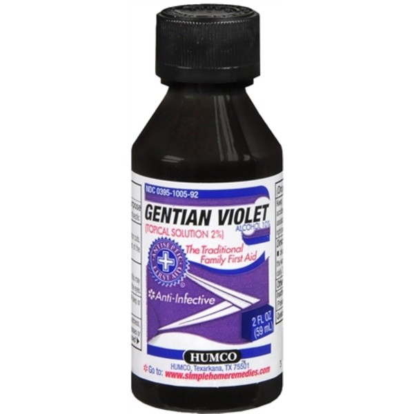 Humco Gentian Violet Topical Solution 2% 2 oz (Pack of