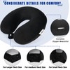SAIREIDER Neck Pillows for Travel 100% Memory Foam Adjustable Travel
