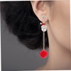 Abaodam 3sets Unique Christmas Earrings Women Tassel Drop Santa Earring