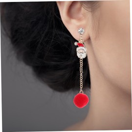 Abaodam 3sets Unique Christmas Earrings Women Tassel Drop Santa Earring for Her 2pairs*3