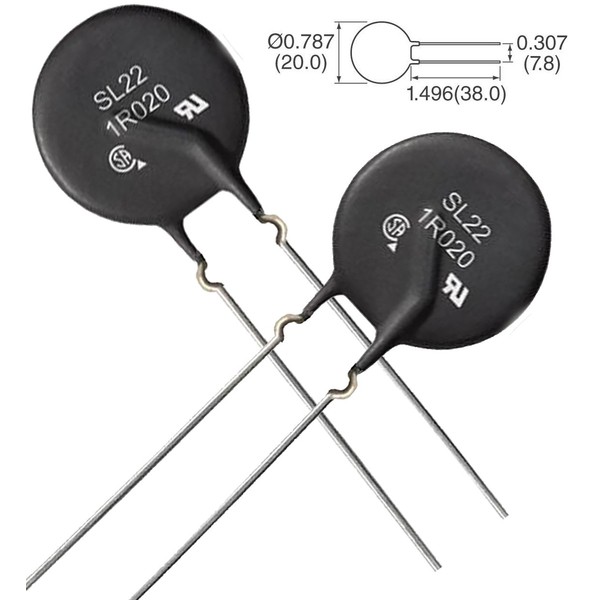 Ametherm SL22 1R020-B (Pack of 2) NTC THERMISTOR,ICL 1 OHM