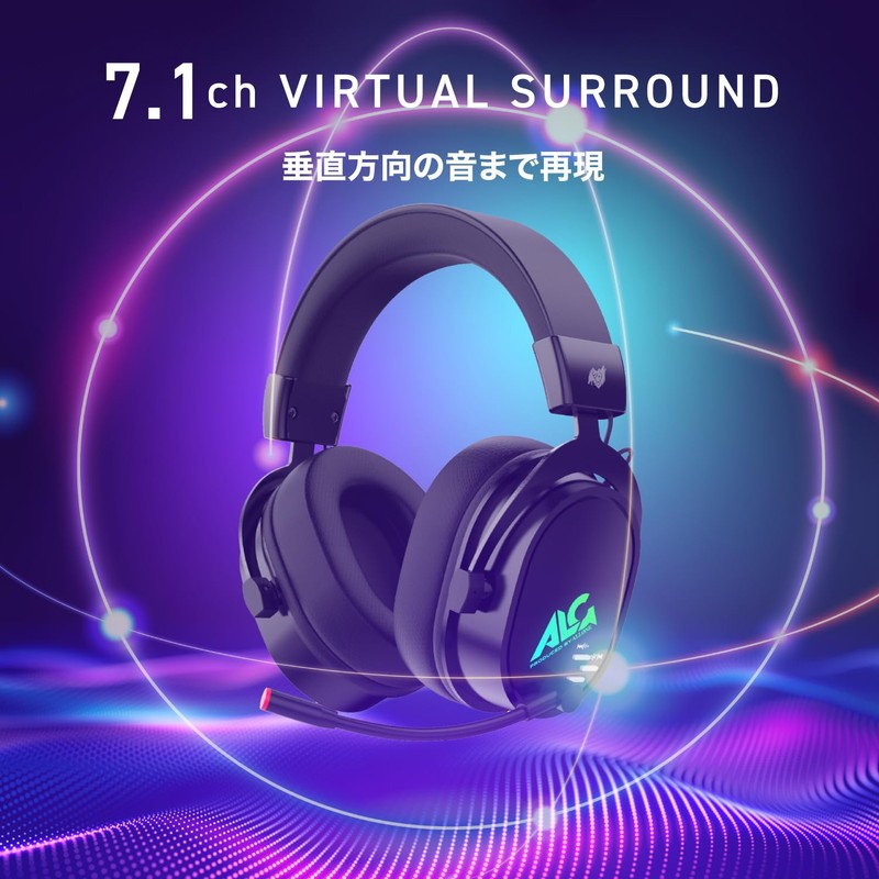 Alone ALGA-GMWHS7WH 7.1 CH Wireless Gaming Headset, White, 7.9 x