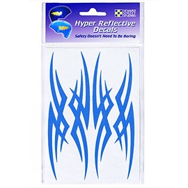Seward Street Studios Reflective Decals Tribal Set – Skinny Tribal Safety Sticker Kit – Thin Tribal Reflector Stickers (Light Blue)