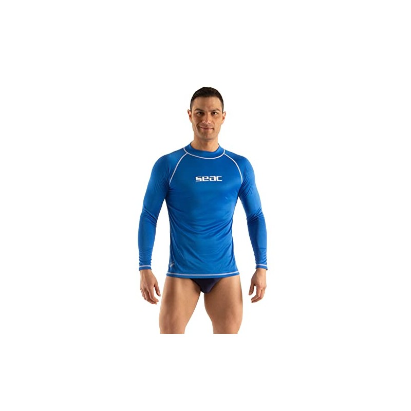 SEAC Men's T-Sun Long Rash Guard for Swimming, Surfing, Diving,